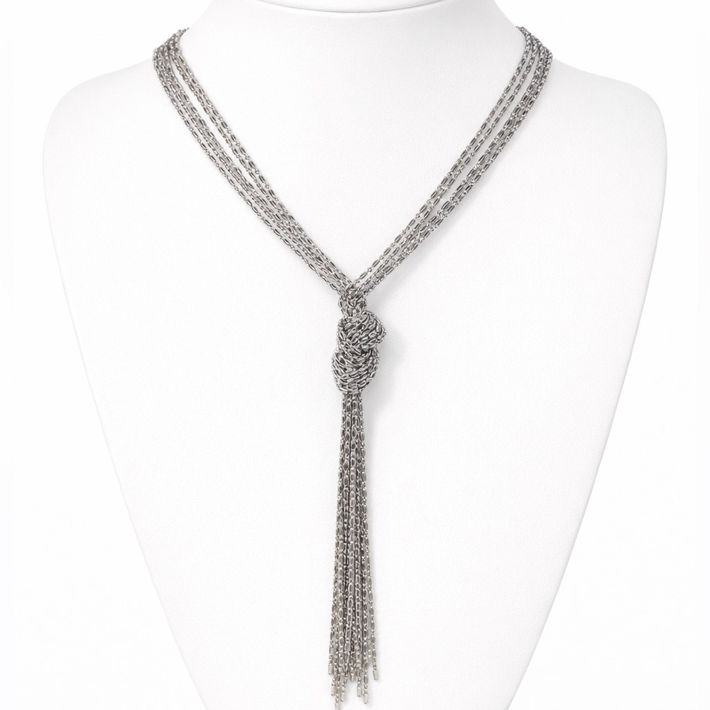 Chain tassel necklace